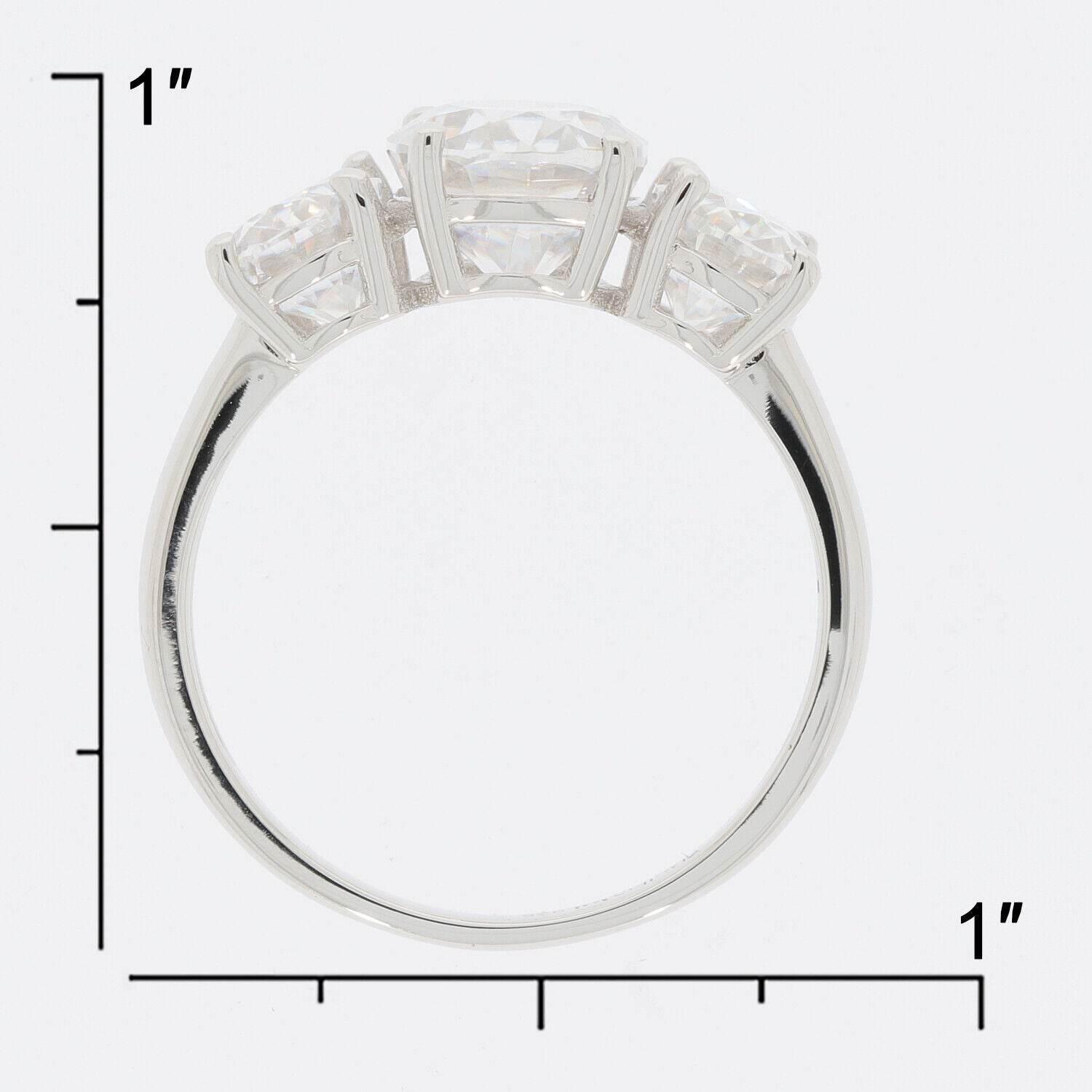 Sterling Silver Semi Mount Ring Setting Oval OV 9X7mm Oval OV 7X5mm 3 Stones - Syzjewelry