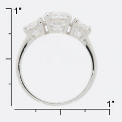 Sterling Silver Semi Mount Ring Setting Oval OV 9X7mm Oval OV 7X5mm 3 Stones - Syzjewelry