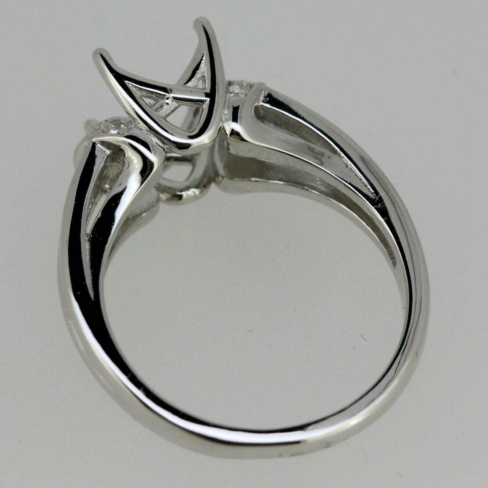 Sterling Silver Semi Mount Ring Setting Oval OV 10x8mm East West Topaz - Syzjewelry