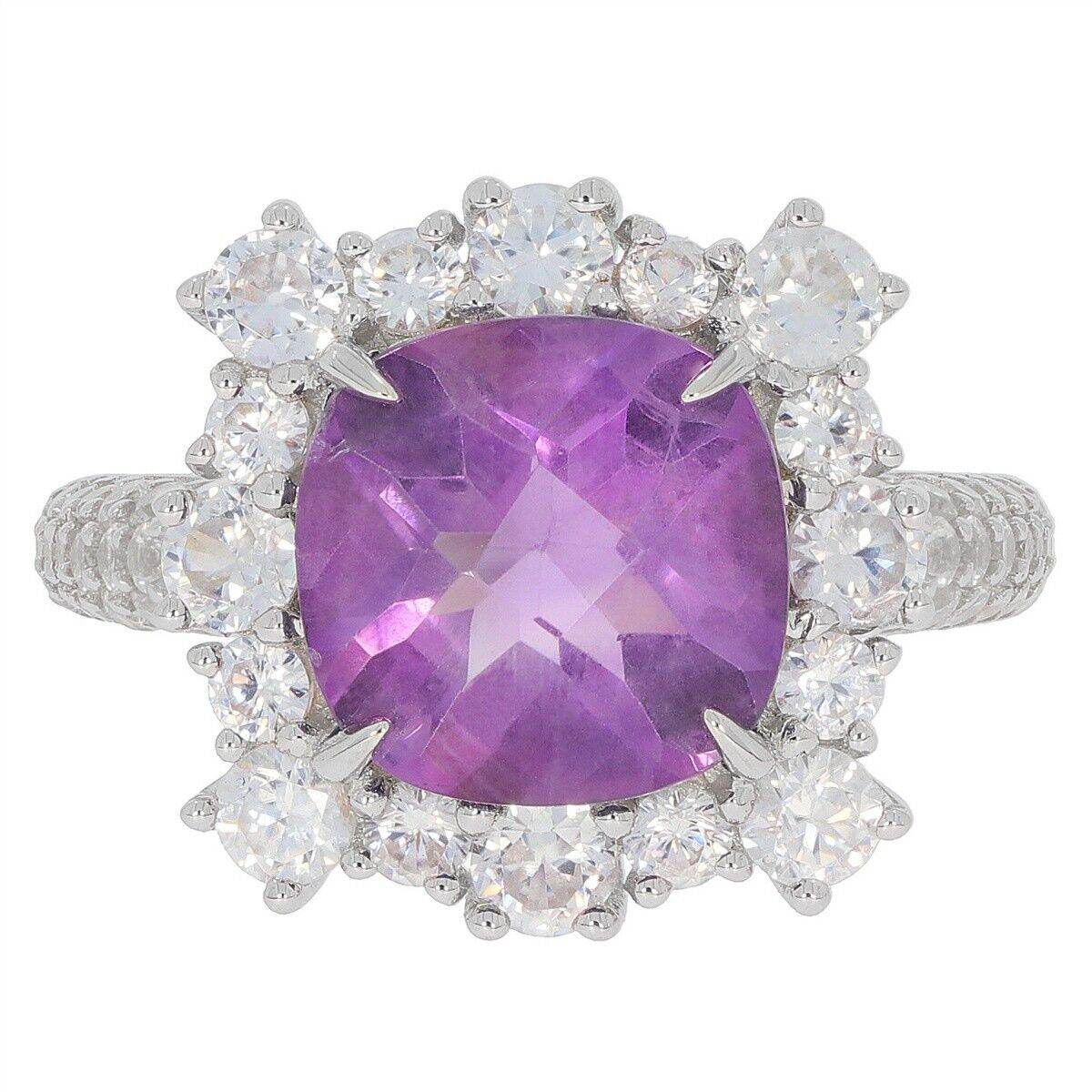 Sterling Silver Semi Mount Pendant Setting CU 10x10mm W/ Halo White To - Syzjewelry