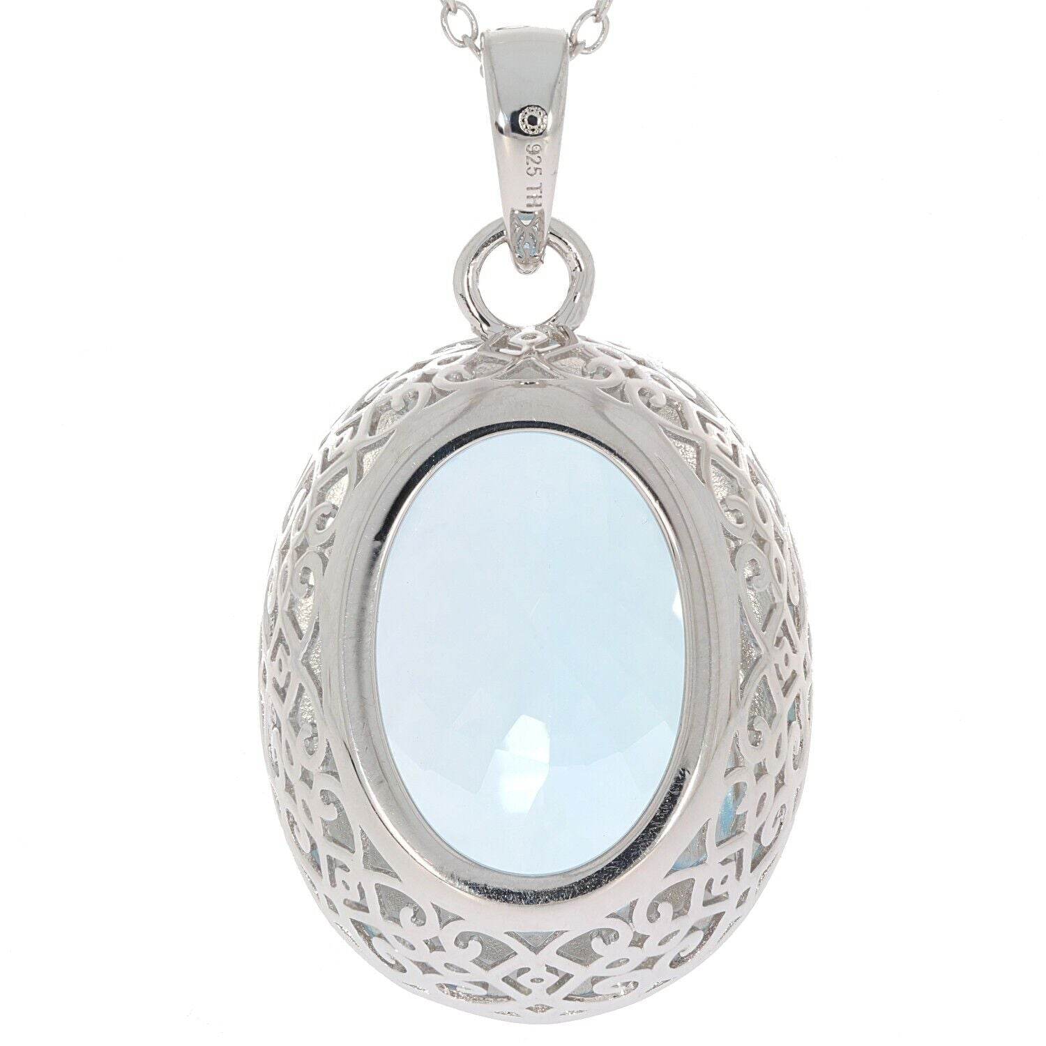 Sterling Silver Semi Mount Pendant Setting Oval OV 20X15mm - Syzjewelry