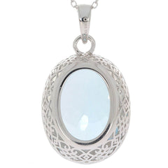 Sterling Silver Semi Mount Pendant Setting Oval OV 20X15mm - Syzjewelry