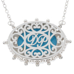 Sterling Silver Semi Mount Necklace Setting Oval OV 18X13mm - Syzjewelry