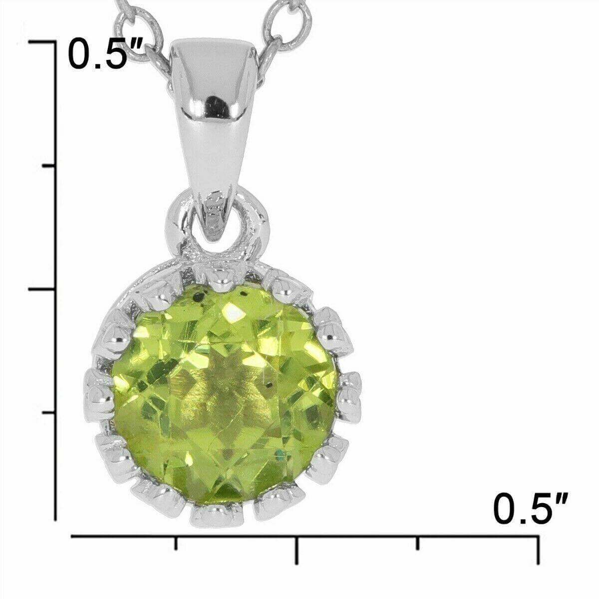 Sterling Silver Semi Mount Pendant Setting Round RD 6x6mm White Topaz PJC187 - Syzjewelry