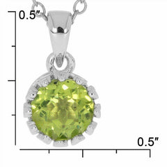 Sterling Silver Semi Mount Pendant Setting Round RD 6x6mm White Topaz PJC187 - Syzjewelry