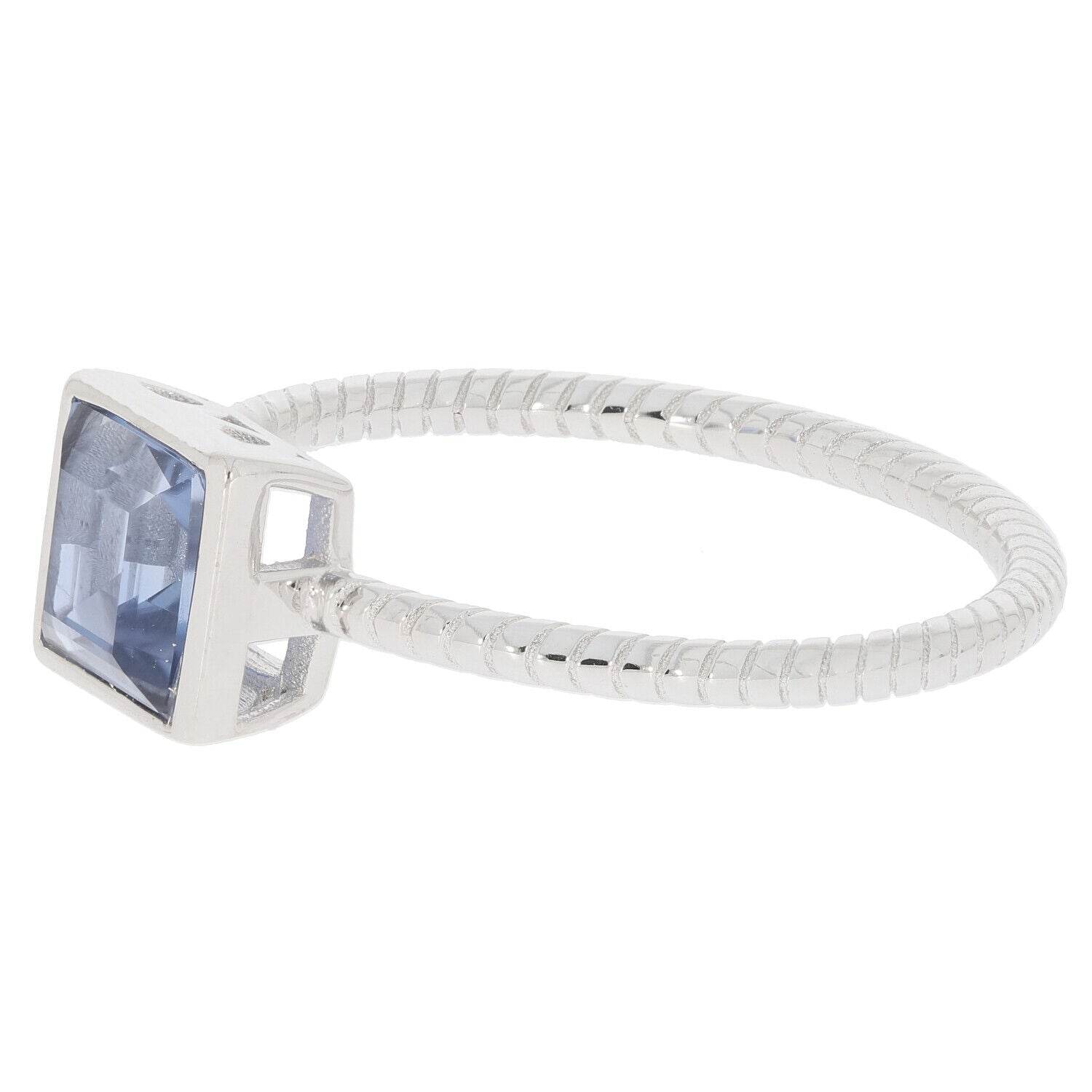 Sterling Silver Semi Mount Ring Setting Princess SQ 6X6mm Bezel Set - Syzjewelry