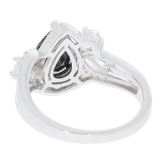 Sterling Silver Semi Mount Ring Setting Pear PE 10X7mm White Topaz - Syzjewelry