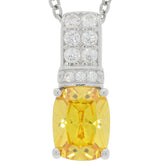 Sterling Silver Semi Mount Pendant Setting Cushion CU 9x7mm - Syzjewelry