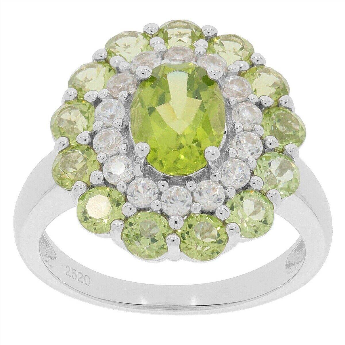 Sterling Silver Semi Mount Ring Setting OV8x6mm RD 3.25mm White Topaz - Syzjewelry