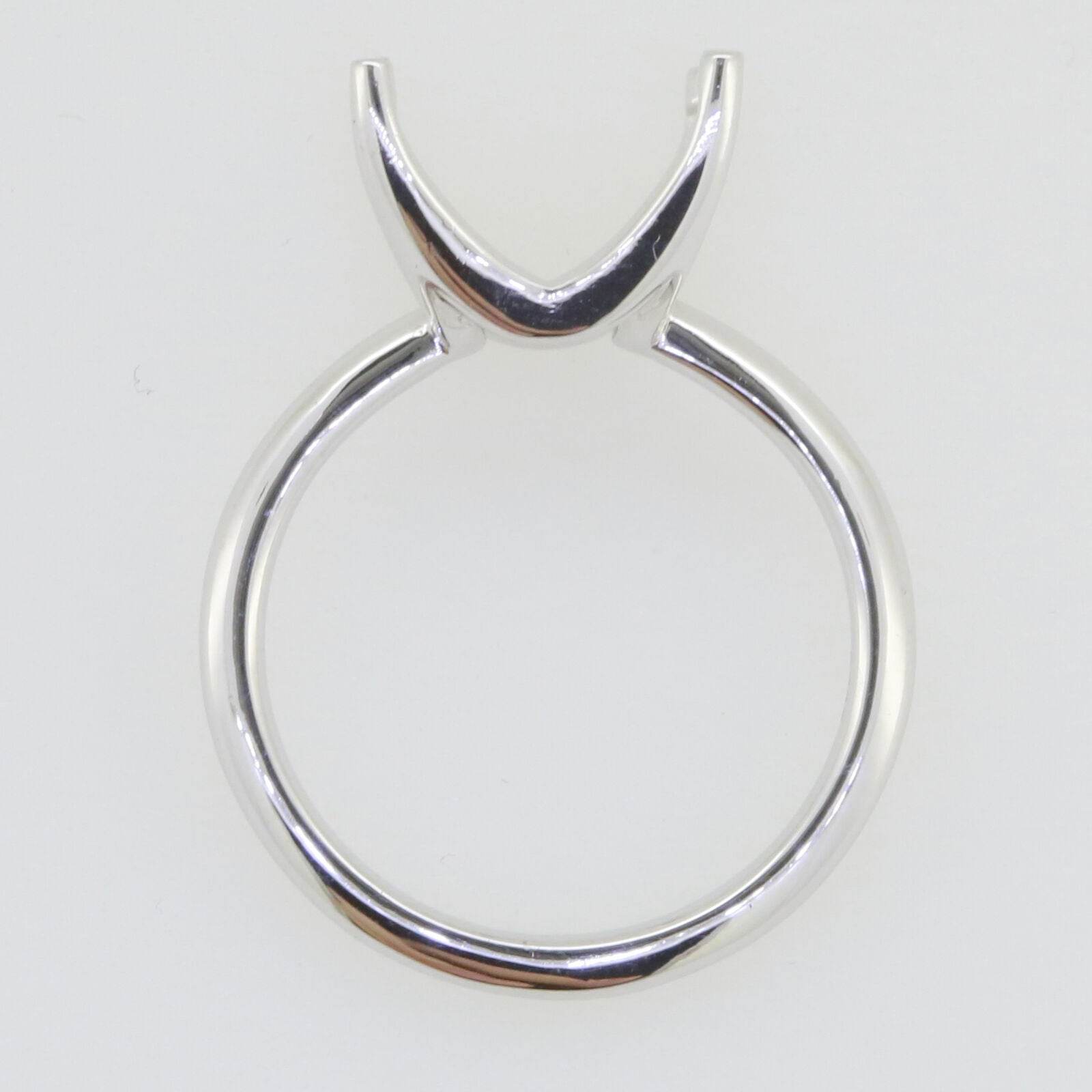 Sterling Silver Semi Mount Ring Setting Princess SQ 9x9mm Round Shank - Syzjewelry