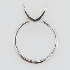 Sterling Silver Semi Mount Ring Setting Princess SQ 9x9mm Round Shank - Syzjewelry