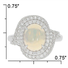 Sterling Silver Semi Mount Ring Setting OV 10x8mm RD 1.25x1.25mm White - Syzjewelry