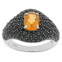 Sterling Silver Semi Mount Ring Setting OV 8X6mm white topaz White Top - Syzjewelry