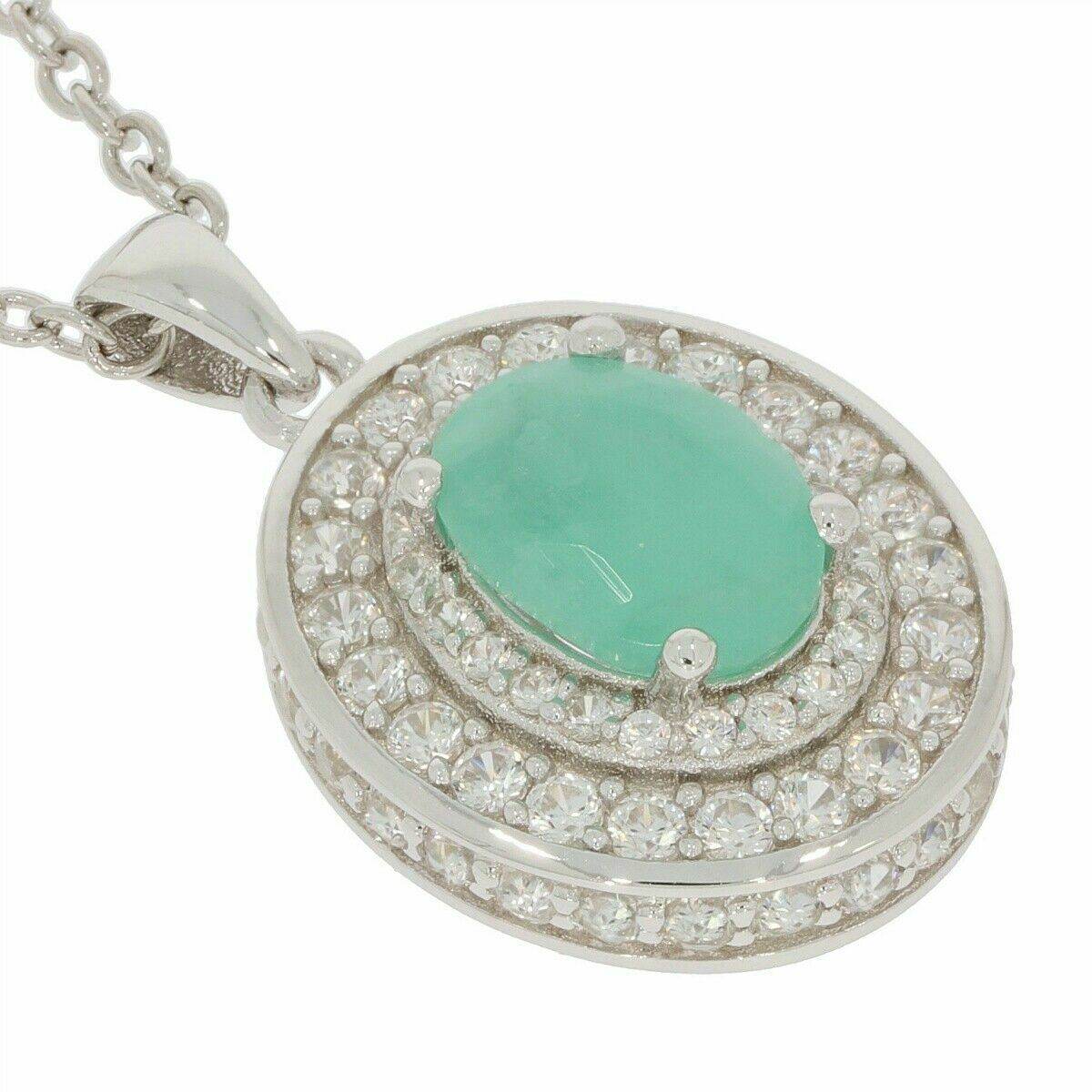 Sterling Silver Semi Mount Pendant Setting OV 8X6mm Triple Halo Topaz Solid - Syzjewelry