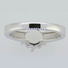 Sterling Silver Semi Mount Ring Setting Round RD 9x9mm White Topaz PJC4979R - Syzjewelry
