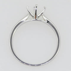 14K White Gold Semi Mount Ring Setting Round RD 6.5mm PJC18555R-1 - Syzjewelry