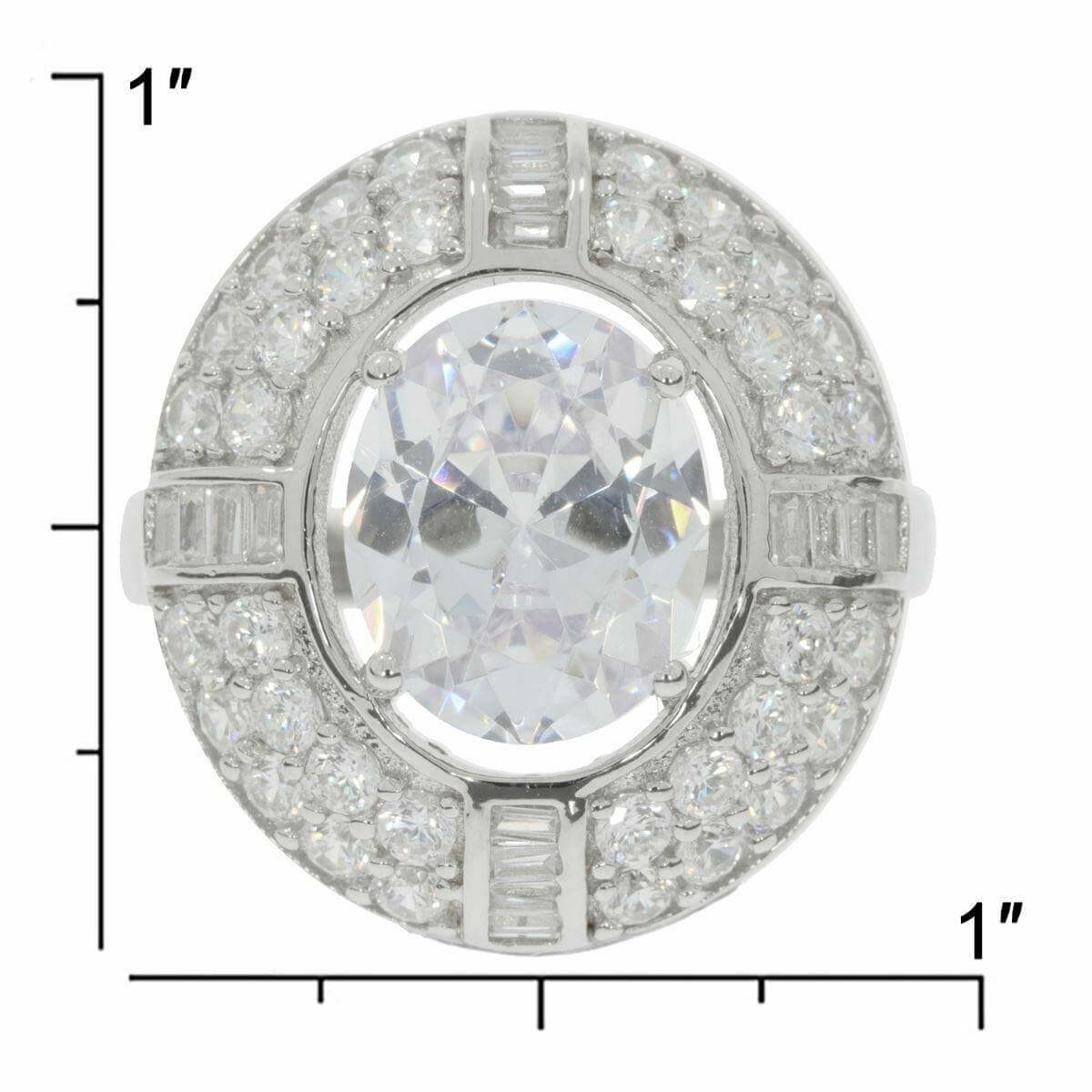 Sterling Silver Semi Mount Ring Setting Oval OV 11X9mm Double Halo - Syzjewelry