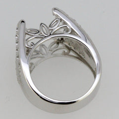 Sterling Silver Semi Mount Ring Setting OCT 14x10mm White Topaz White Topaz - Syzjewelry