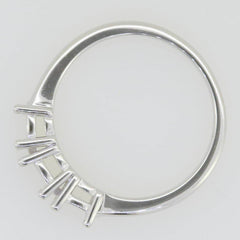 Sterling Silver Semi Mount Ring Setting Round RD 4.5mm White Topaz - Syzjewelry