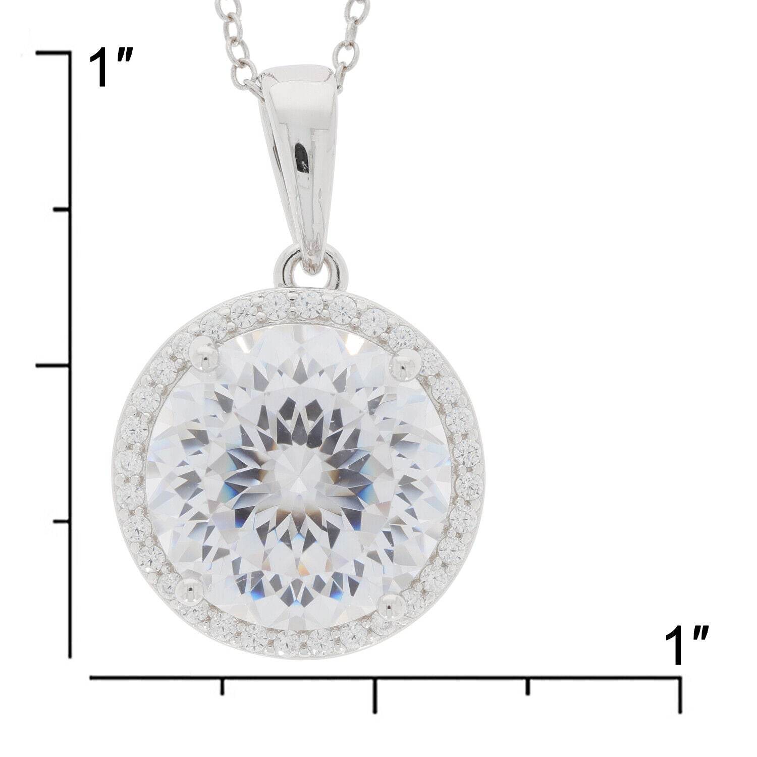 Sterling Silver Semi Mount Pendant Setting Round RD 13X13mm White Topaz - Syzjewelry