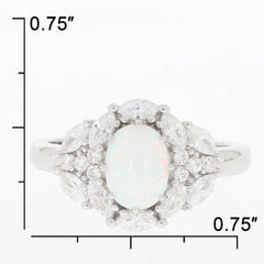 Sterling Silver Semi Mount Ring Setting Cab Oval OV 8x6mm White Topaz - Syzjewelry