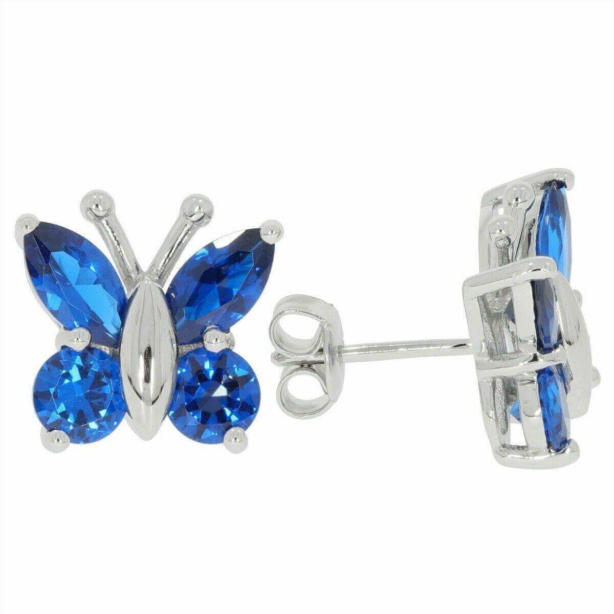 Sterling Silver Semi Mount Earrings Setting Marquise MQ 8x4mm RD 5x5 W - Syzjewelry