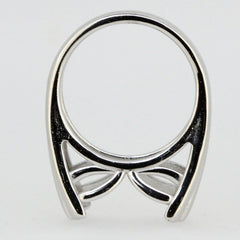 Men's Ring Settings Sterling Silver Ring Mounting Cushion Cu 14x10mm - Syzjewelry