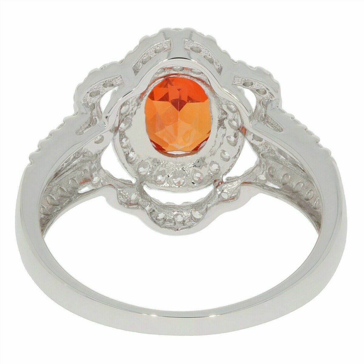 Sterling Silver Semi Mount Ring Setting OV 8x6mm White Topaz Double Halo - Syzjewelry