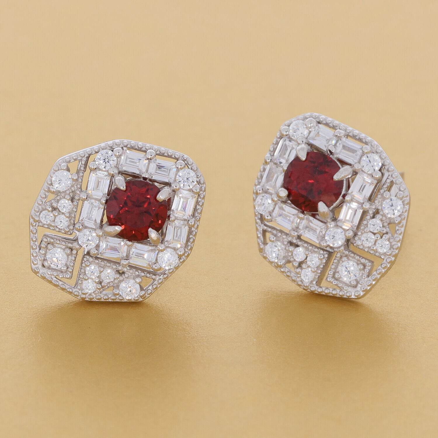 Sterling Silver Semi Mount Earrings Setting Round RD 5X5mm Stud Earrings - Syzjewelry