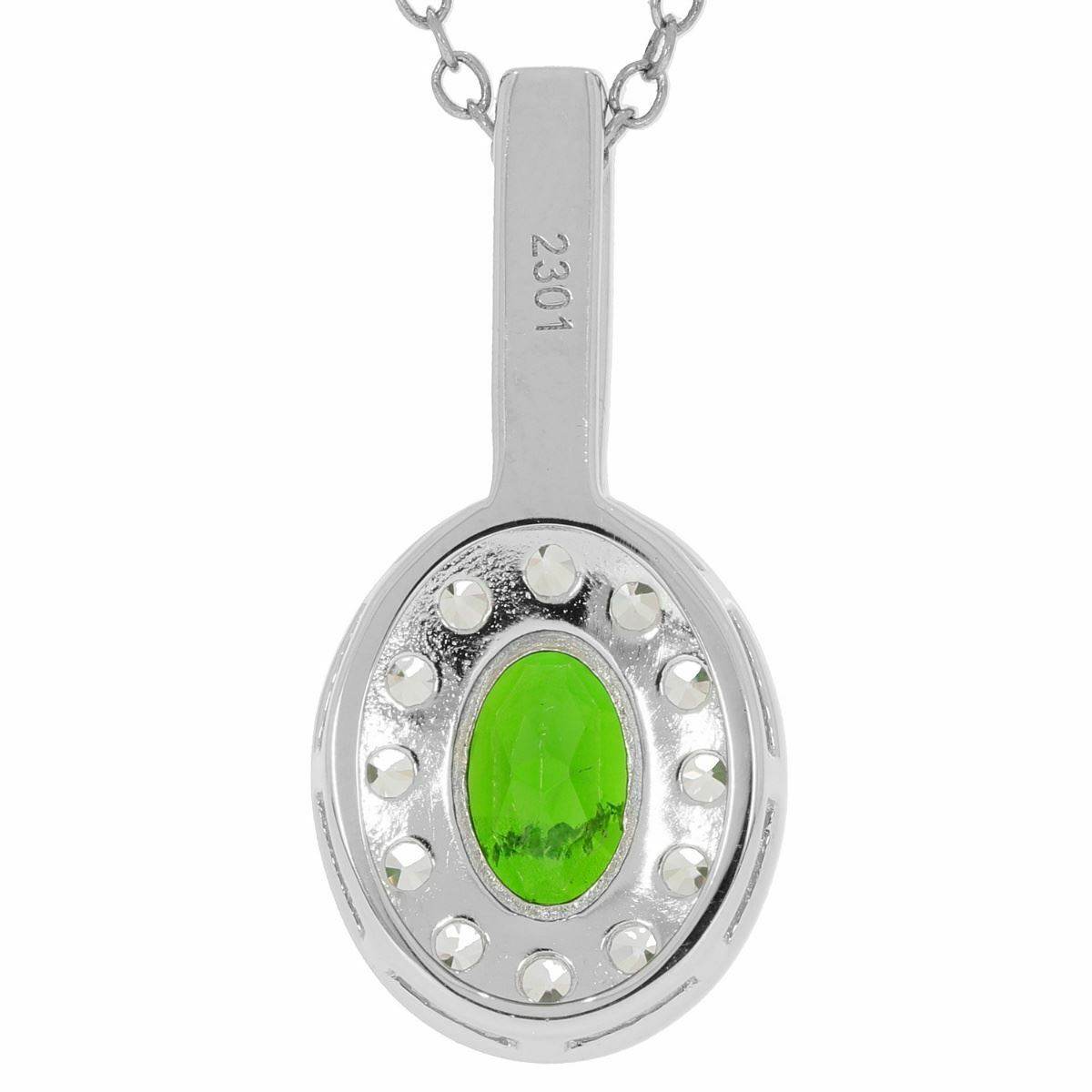 Sterling Silver Semi Mount Pendant Setting OV 7X5mm White Topaz - Syzjewelry