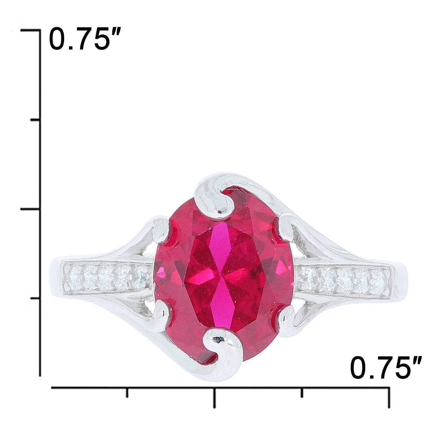 Sterling Silver Semi Mount Ring Setting Oval OV 10X8mm White Topaz N0538PJC2 - Syzjewelry