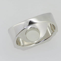Men's Sterling Silver Semi Mount Ring Setting Round RD 8x8mm Ring with Accent - Syzjewelry