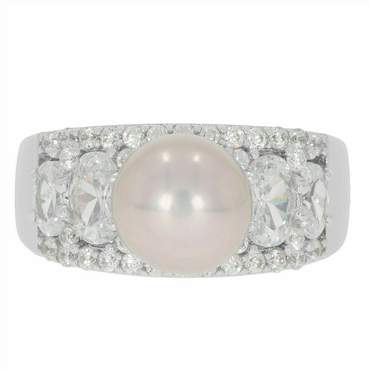 Sterling Silver SemiMount Ring Setting Pearl Round RD 9x9 to 9.5mm OV6x4,5x3 - Syzjewelry