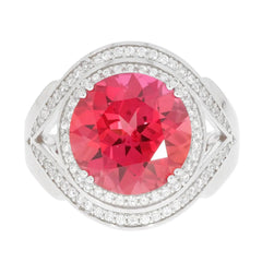 Sterling Silver Semi Mount Ring Setting Round RD 12x12mm Halo Split Shank S9 - Syzjewelry