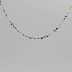 9K Yellow Gold Enlongated Cable Chain18 Inch Spring clasp - Syzjewelry