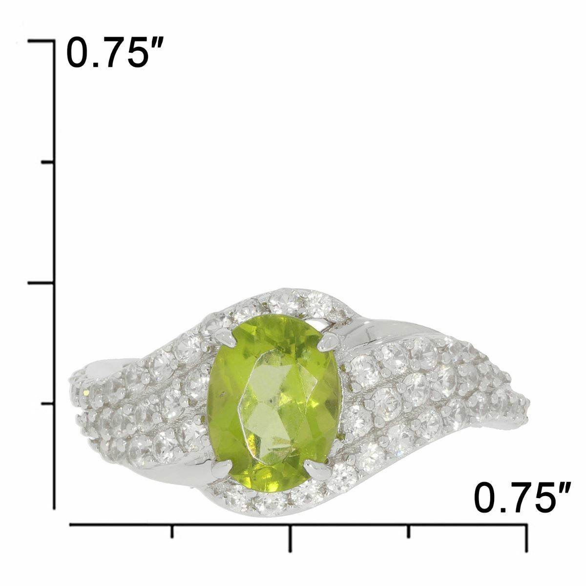 Sterling Silver Semi Mount Ring Setting OV 8X6mm White Topaz Solid - Syzjewelry