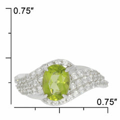 Sterling Silver Semi Mount Ring Setting OV 8X6mm White Topaz Solid - Syzjewelry