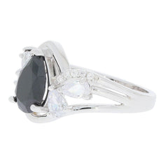 Sterling Silver Semi Mount Ring Setting Pear PE 10X7mm Moissanite - Syzjewelry