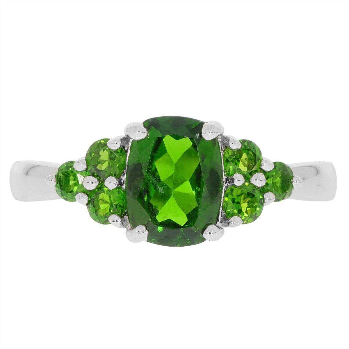 Sterling Silver Semi Mount Ring Setting Cushion CU 8x6mm W/ White Topa - Syzjewelry