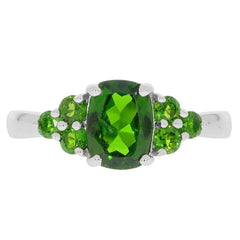 Sterling Silver Semi Mount Ring Setting Cushion CU 8x6mm W/ White Topa - Syzjewelry