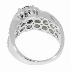 Sterling Silver Semi Mount Ring Setting Oval OV 10x8mm Halo White Topa - Syzjewelry