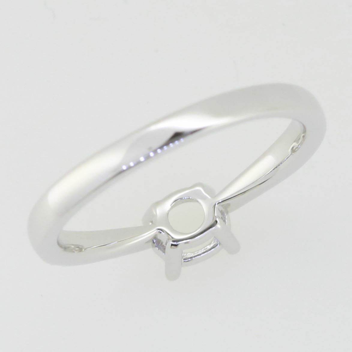 14K White Gold Semi Mount Ring Setting Round RD 5x5mm - Syzjewelry