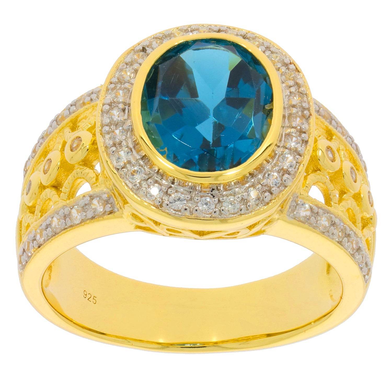 Sterling Silver Semi Mount Ring Setting Oval OV 10X8mm D - PJC24171RY - Syzjewelry