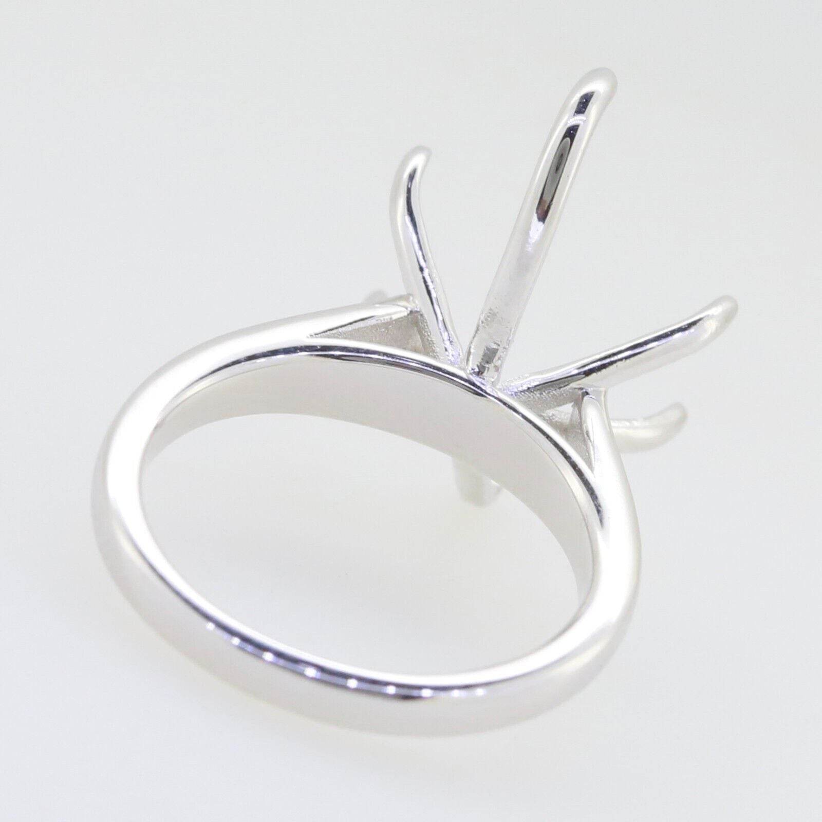 Sterling Silver Semi Mount Ring Setting Pear Cut PE 18x11mm Solid - Syzjewelry