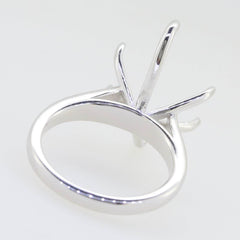 Sterling Silver Semi Mount Ring Setting Pear Cut PE 18x11mm Solid - Syzjewelry