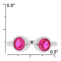 Sterling Silver Semi Mount Ring Setting RD 5x5mm White Topaz - Syzjewelry