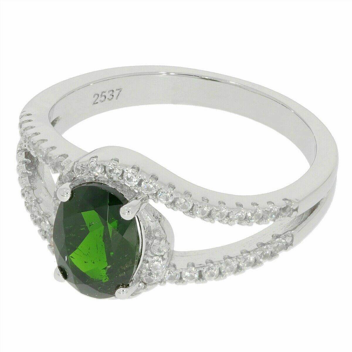 Sterling Silver Semi Mount Ring Setting Oval OV 8x6mm White Topaz PJC2537R - Syzjewelry