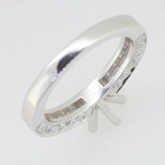 Art Deco Style Semi Mount Ring Setting Round Rd 6.5x6.5mm Engagement - Syzjewelry