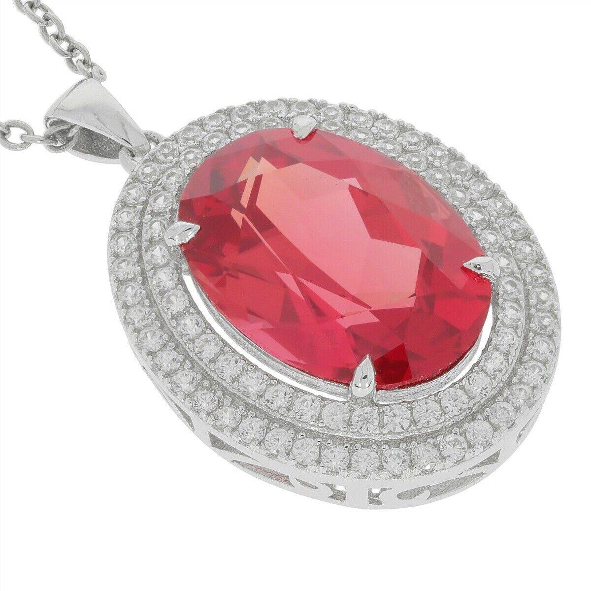 Sterling Silver Semi Mount Pendant Setting Oval OV 16x12mm Double Halo - Syzjewelry