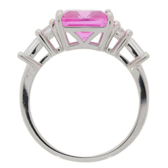 Sterling Silver Semi Mount Ring Setting Emerald OCT 9X9mm White Topaz - Syzjewelry